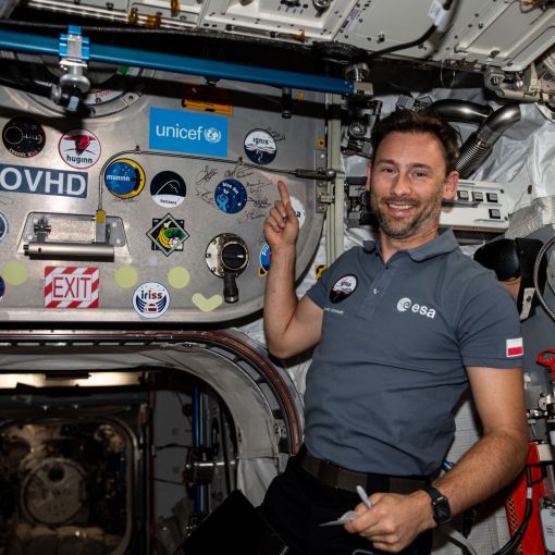 Zdjęcie patcha IGNIS na ISS.